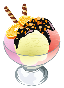 an ice cream sundae